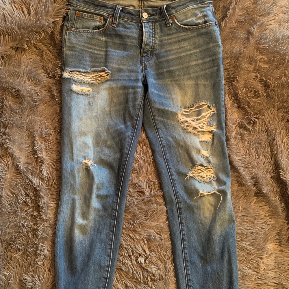 Abercrombie Distressed Boyfriend Jeans